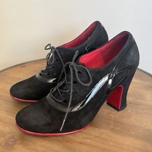 John Fluevog Suede Pumps